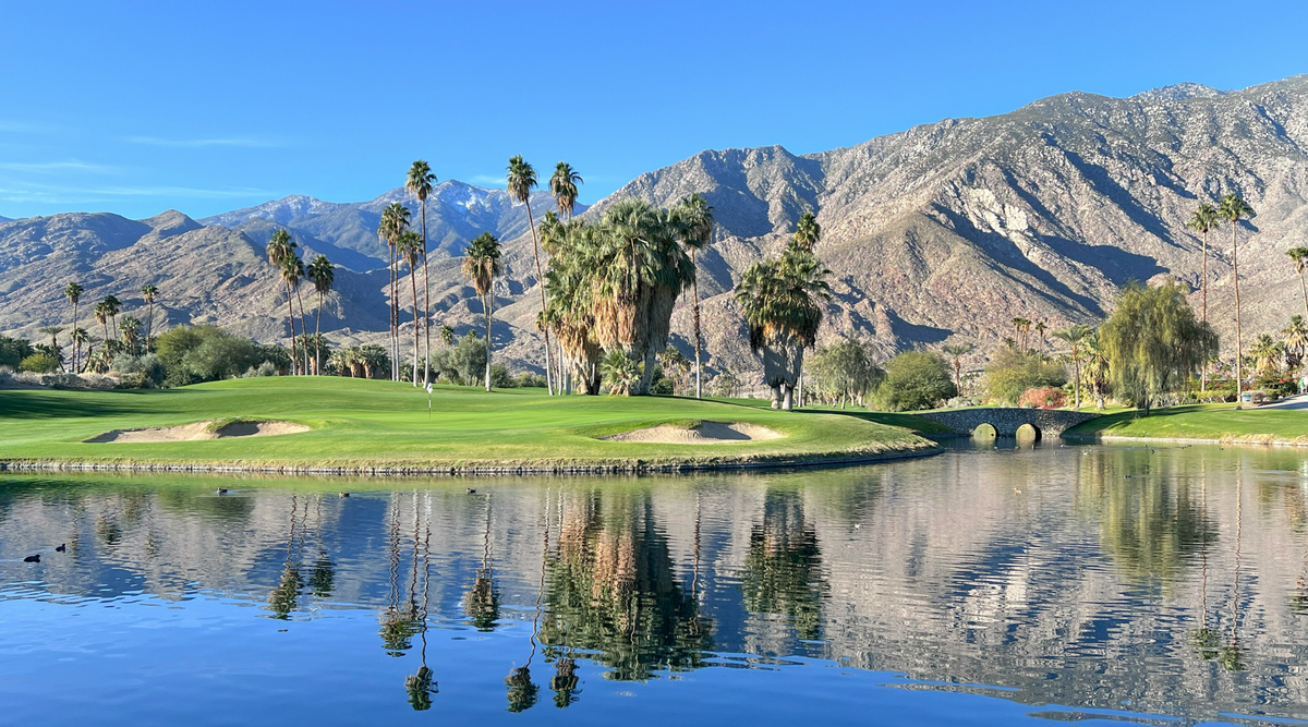 Indian Canyon South on the Palm Springs Golf Course with gorgeous water view